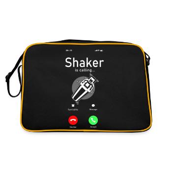 Bartender Mixologist Phone Display - Retro Tasche - Schwarz/Gold - Hinten