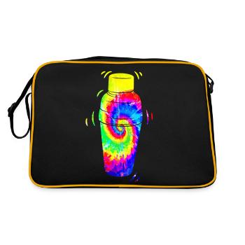 Bartender Mixologist Tie Dye - Retro Bag - black/gold - Back