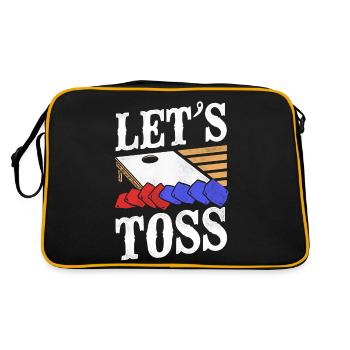 Cornhole Team Bean Bag Player - Retro Tasche - Schwarz/Gold - Hinten