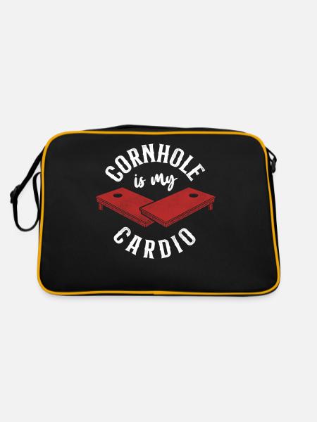Cornhole Team Bean Bag Player - Retro Tasche - Schwarz/Gold - Hinten