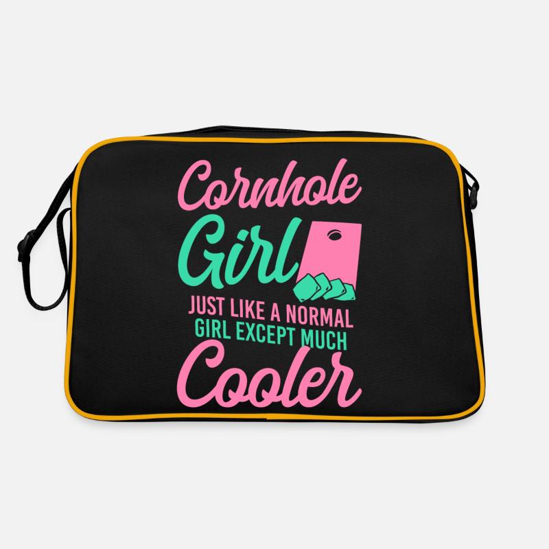 Joueur de sac de haricots de l’équipe Cornhole Sac Retro