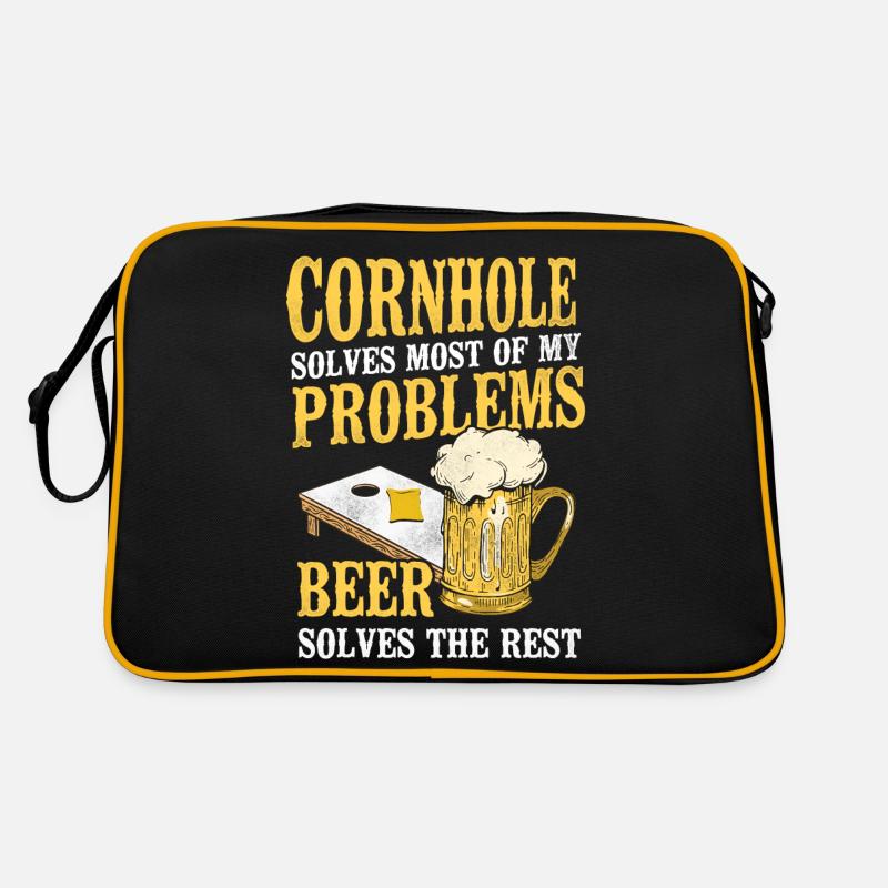 Cornhole Team Bean Bag Player Retro Tasche