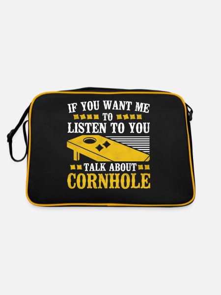 Joueur de sac de haricots de l’équipe Cornhole - Sac Retro - noir/or - Dos