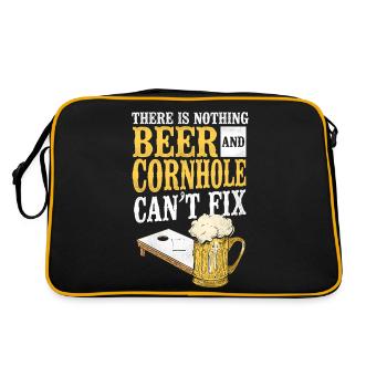 Cornhole Team Bean Bag Player - Retro Bag - black/gold - Back