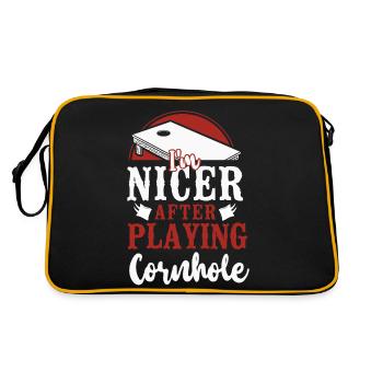 Joueur de sac de haricots de l’équipe Cornhole - Sac Retro - noir/or - Dos