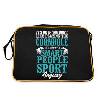 Cornhole Team Bean Bag Player - Retro Tasche - Schwarz/Gold - Hinten