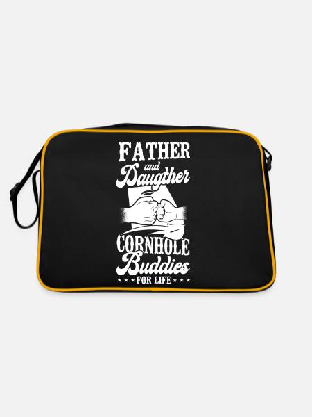 Joueur de sac de haricots de l’équipe Cornhole - Sac Retro - noir/or - Dos
