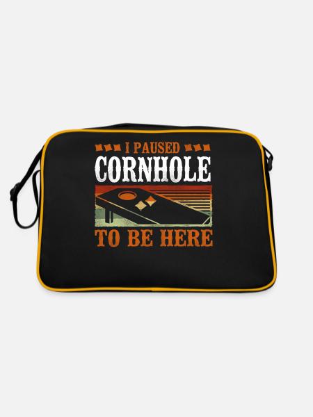 Cornhole Team Bean Bag Player - Retro Tasche - Schwarz/Gold - Hinten