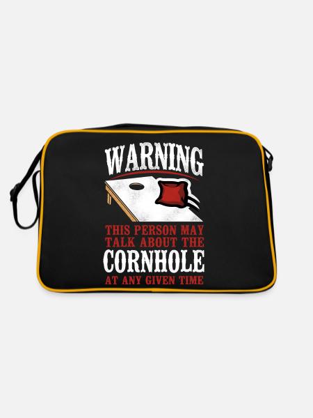 Cornhole Team Bean Bag Player - Retro Tasche - Schwarz/Gold - Hinten