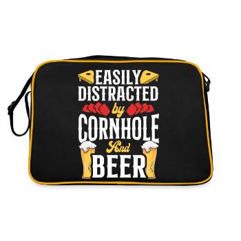 Cornhole Team Bean Bag Player - Retro Bag - black/gold - Back
