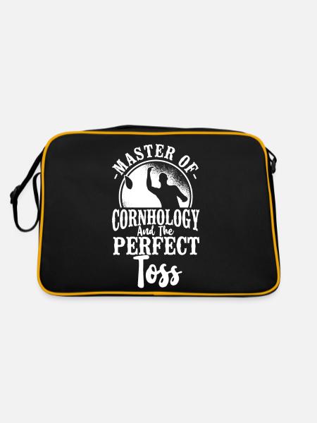 Cornhole Team Bean Bag Player - Retro Tasche - Schwarz/Gold - Hinten
