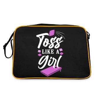 Cornhole Team Bean Bag Player - Retro Tasche - Schwarz/Gold - Hinten