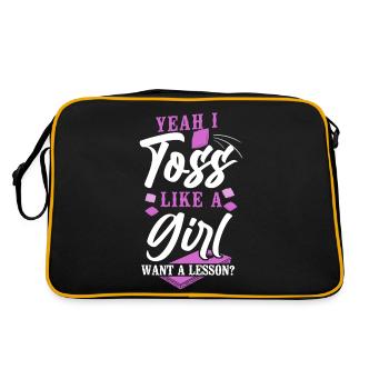 Cornhole Team Bean Bag Player - Retro Tasche - Schwarz/Gold - Hinten