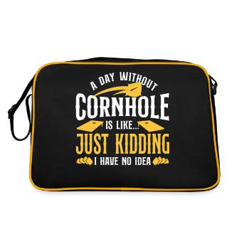 Cornhole Team Bean Bag Player - Retro Tasche - Schwarz/Gold - Hinten