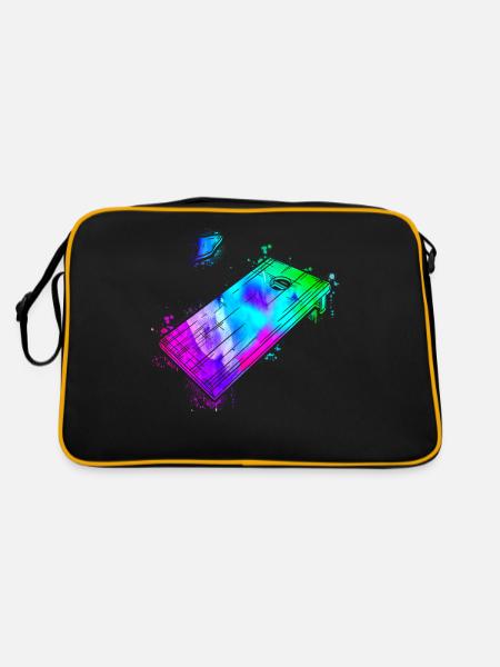 Cornhole Team Bean Bag Player - Retro Tasche - Schwarz/Gold - Hinten