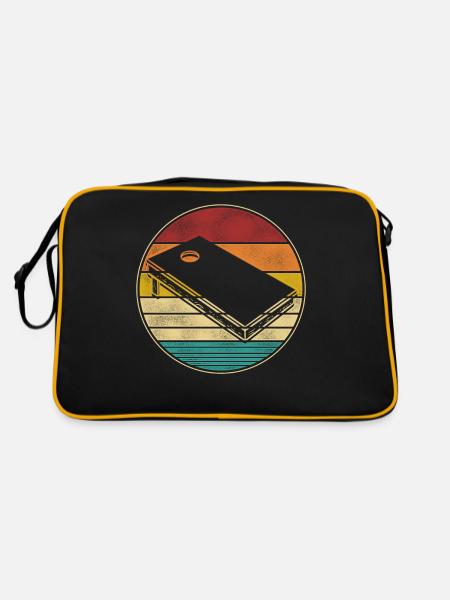 Cornhole Team Bean Bag Player - Retro Tasche - Schwarz/Gold - Hinten