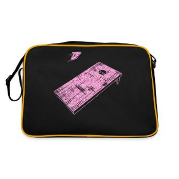Cornhole Team Bean Bag Player - Retro Bag - black/gold - Back