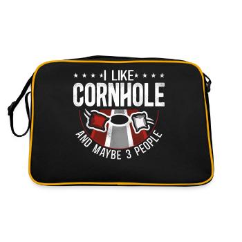 Cornhole Team Bean Bag Player - Retro Tasche - Schwarz/Gold - Hinten