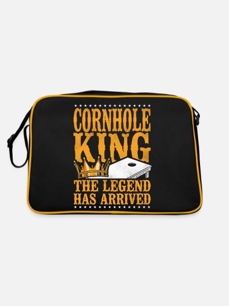 Cornhole Team Bean Bag Player - Retro Tasche - Schwarz/Gold - Hinten