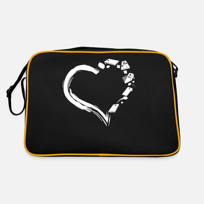 Cornhole Team Bean Bag Player - Retro Tasche - Schwarz/Gold