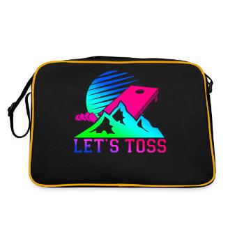Cornhole Team Bean Bag Player - Retro Tasche - Schwarz/Gold - Hinten