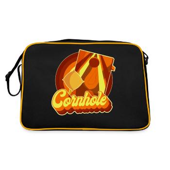 Cornhole Team Bean Bag Player - Retro Tasche - Schwarz/Gold - Hinten