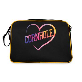 Cornhole Team Bean Bag Player - Retro Tasche - Schwarz/Gold - Hinten