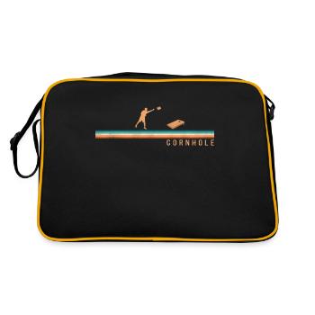 Cornhole Team Bean Bag Player - Retro Tasche - Schwarz/Gold - Hinten