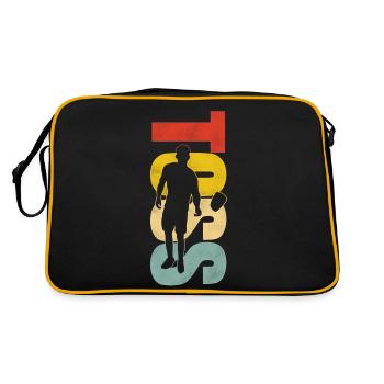 Cornhole Team Bean Bag Player - Retro Tasche - Schwarz/Gold - Hinten