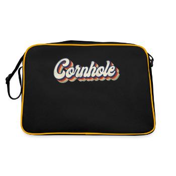 Cornhole Team Bean Bag Player - Retro Tasche - Schwarz/Gold - Hinten