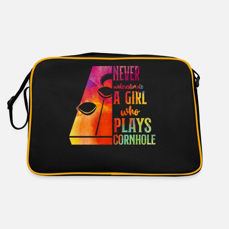 Joueur de sac de haricots de l’équipe Cornhole Sac Retro