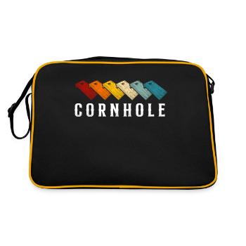 Cornhole Team Bean Bag Player - Retro Tasche - Schwarz/Gold - Hinten