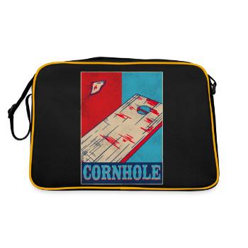 Cornhole Team Bean Bag Player - Retro Tasche - Schwarz/Gold - Hinten