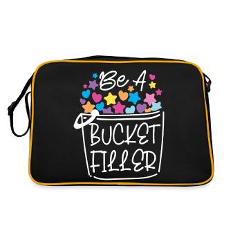 School Counselor Be A Bucket - Retro Tasche - Schwarz/Gold - Hinten