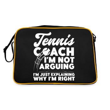 Drôle de joueur de tennis Raquette Tennis - Sac Retro - noir/or - Dos