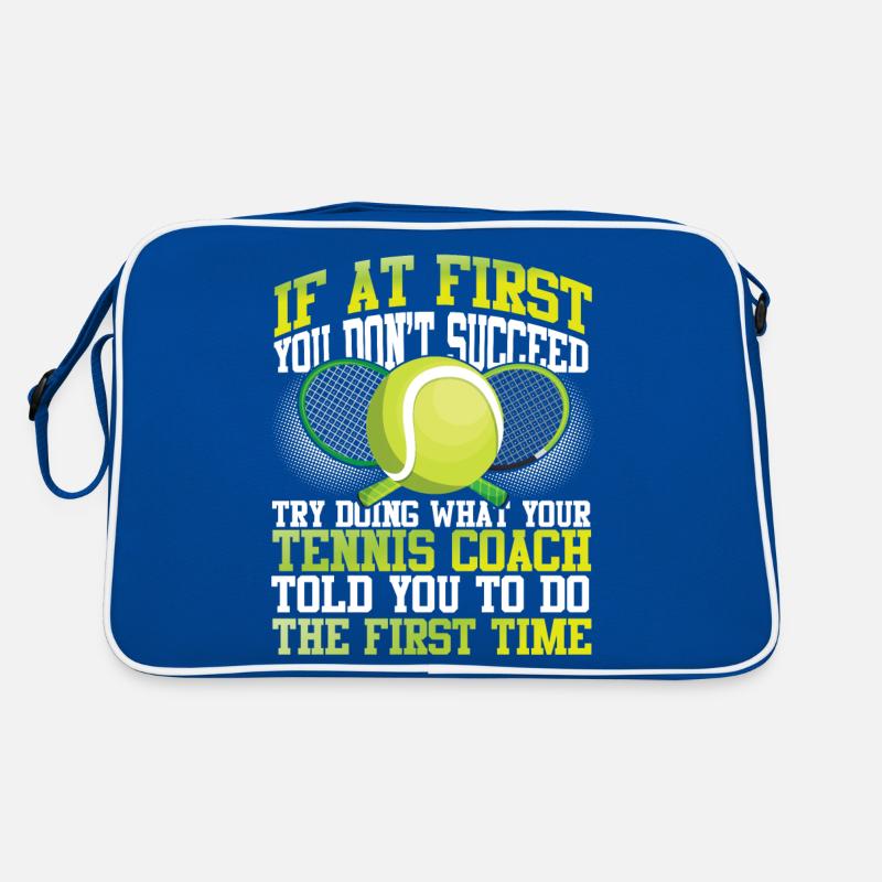 Funny Tennis Player Racket Coach Retro Tasche