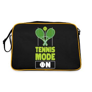 Drôle de joueur de tennis Raquette Tennis - Sac Retro - noir/or - Dos