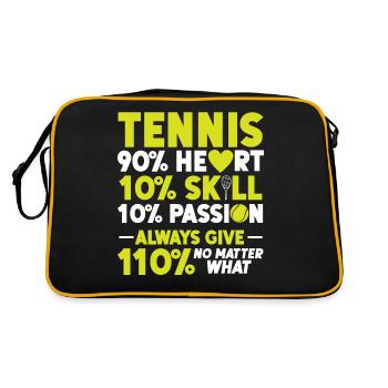 Drôle de joueur de tennis Raquette Tennis - Sac Retro - noir/or - Dos