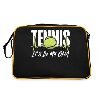 Drôle de joueur de tennis Raquette Tennis - Sac Retro - noir/or - Dos