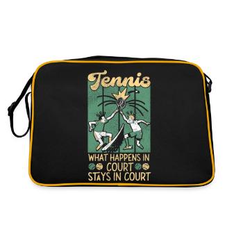 Drôle de joueur de tennis Raquette Tennis - Sac Retro - noir/or - Dos