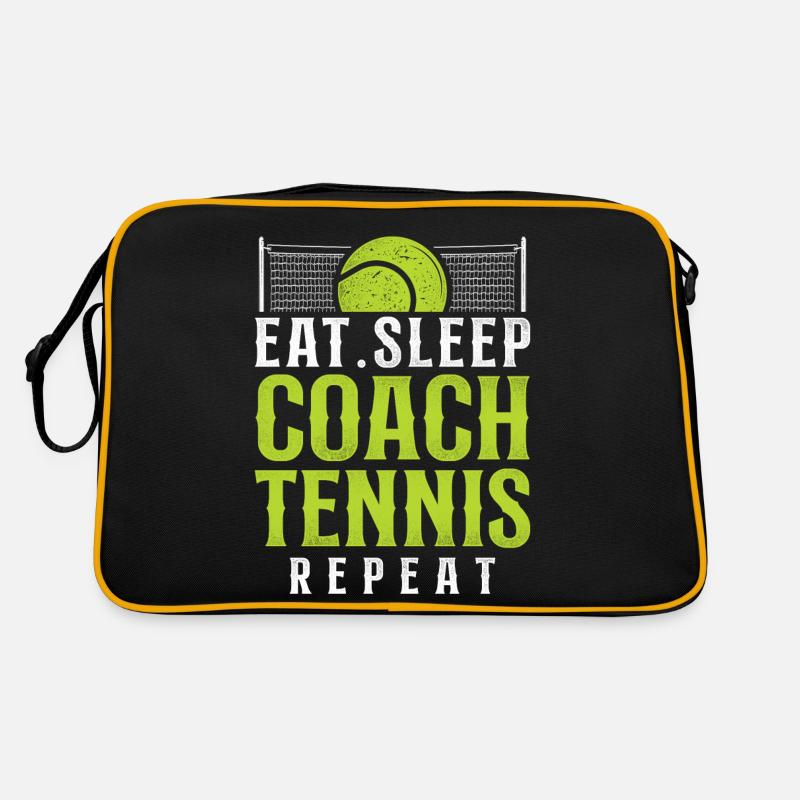 Funny Tennis Player Racket Coach Retro Tasche