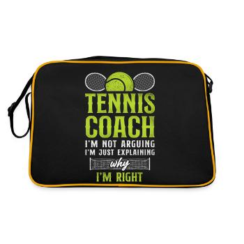 Drôle de joueur de tennis Raquette Tennis - Sac Retro - noir/or - Dos