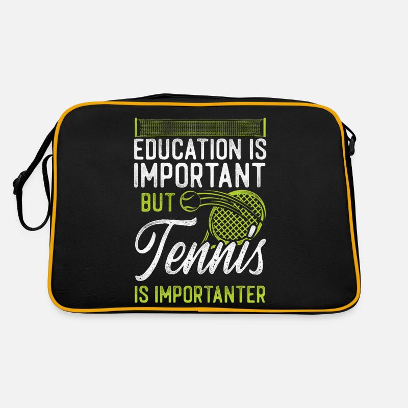 Funny Tennis Player Racket Retro Bag