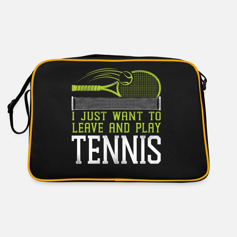 Funny Tennis Player Racket I Just Retro Tasche