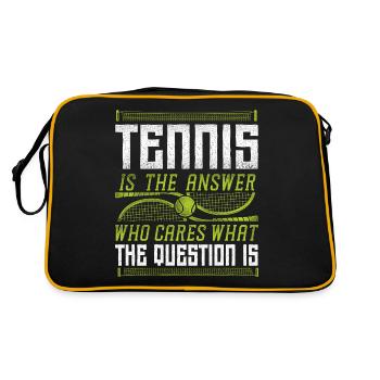 Drôle de joueur de tennis Raquette Tennis - Sac Retro - noir/or - Dos
