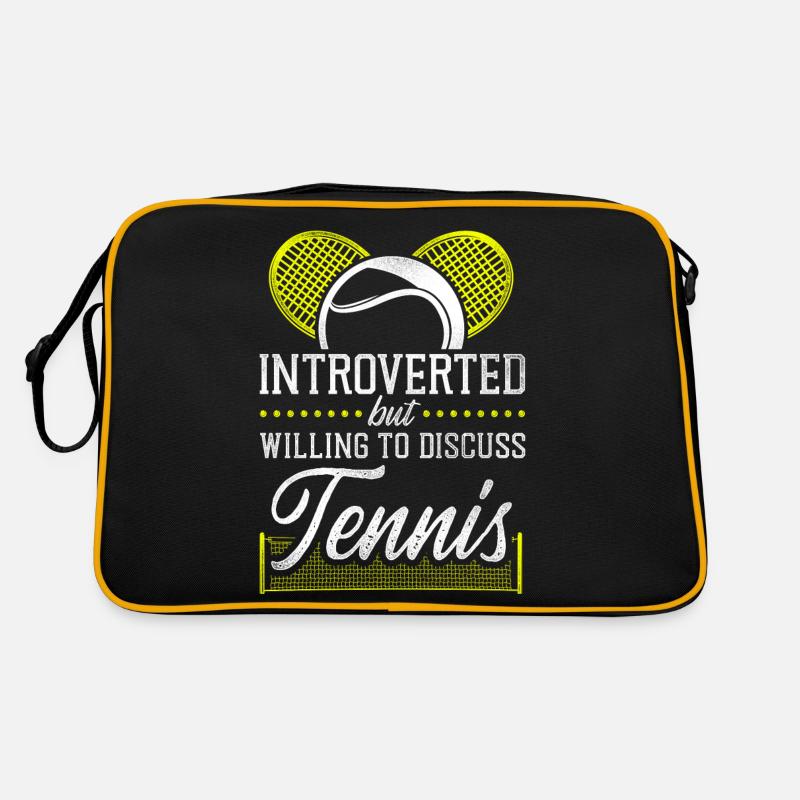 Funny Tennis Player Racket Retro Bag