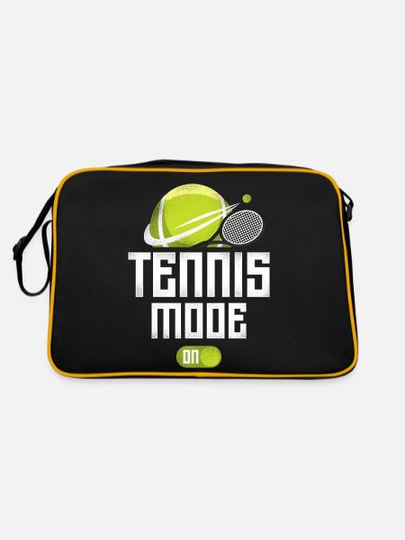 Drôle de joueur de tennis Raquette Tennis - Sac Retro - noir/or - Dos