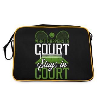Drôle de joueur de tennis Raquette Tennis - Sac Retro - noir/or - Dos