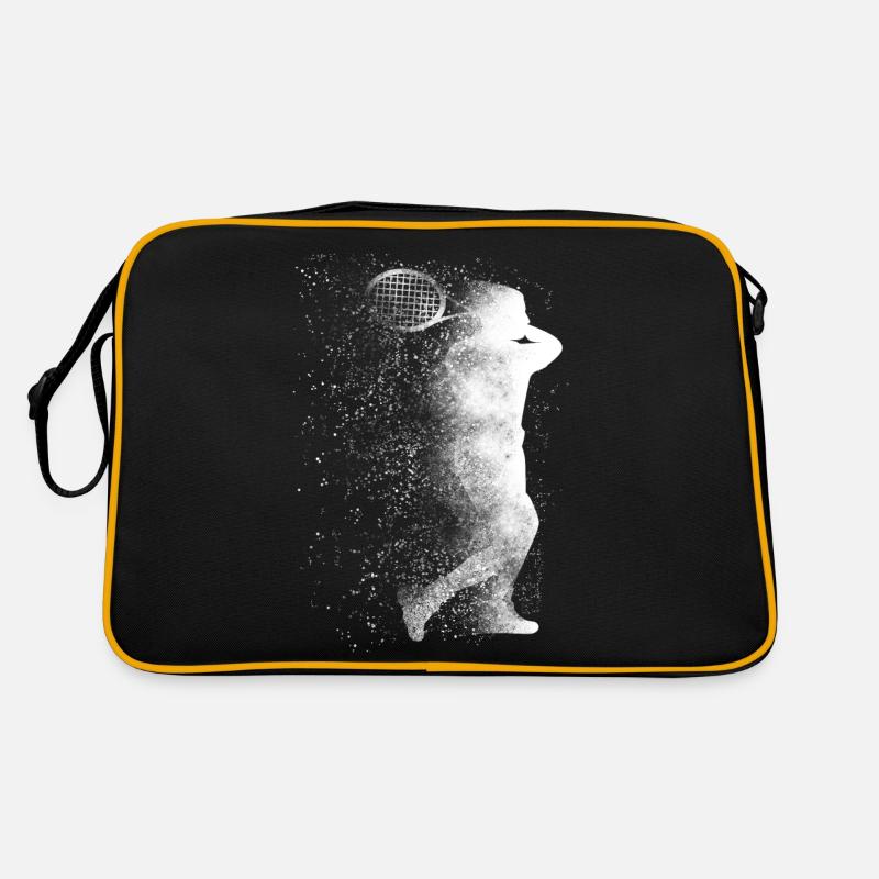 Funny Tennis Player Racket Retro Bag