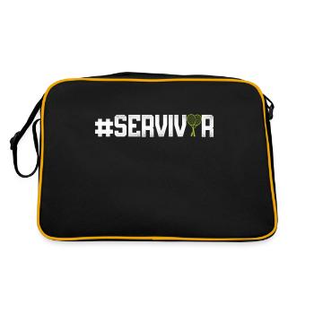 Funny Tennis Player Racket - Retro Tasche - Schwarz/Gold - Hinten